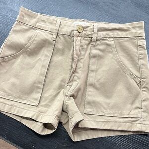 FRAME Khaki Cargo Shorts Sz 24